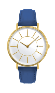 Modro-zlaté dámské hodinky MINET BROADWAY SAILOR BLUE + GOLD MWL5031